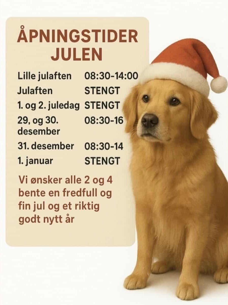 Åpningstider i julen